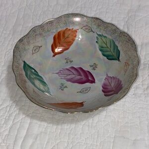 vintage trimont ware leaf pattern bowl